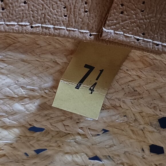 Vintage Western Straw Cowboy Hat 7 1/4 - Picture 6 of 9